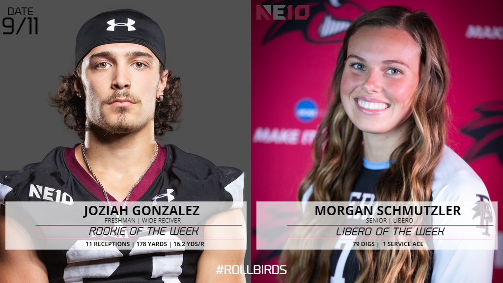 Two Ravens earn NE10 player of the week honors