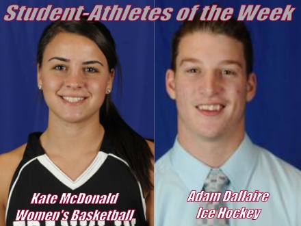 McDonald & Dallaire Named Franklin Pierce Female & Male Student-Athletes of the Week