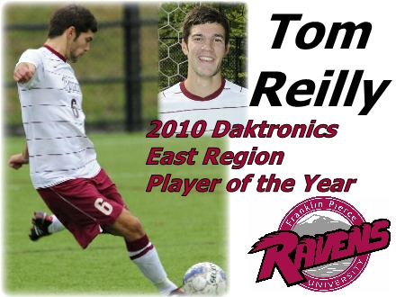 Men's Soccer's Tom Reilly Named Daktronics East Region Player of the Year; Five Other Ravens Honored on All-East Team