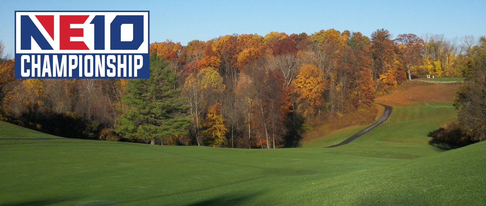 Golf course with NE10 Championship logo