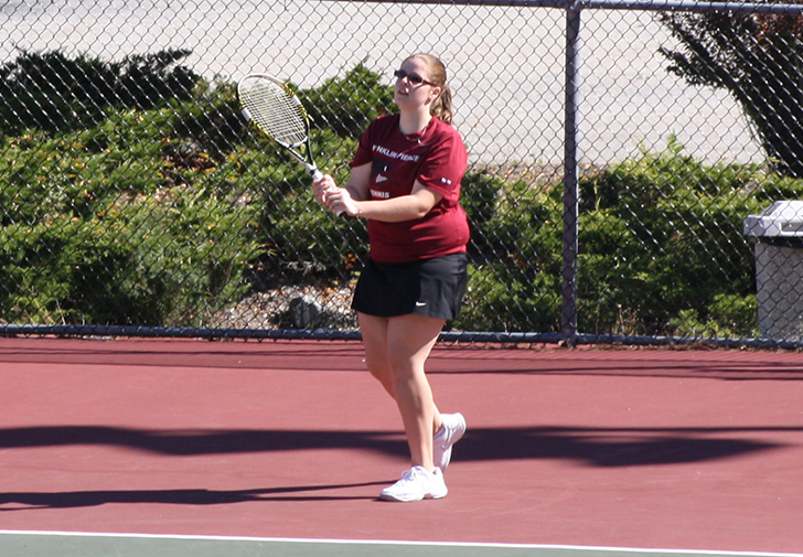 Women’s Tennis Posts Pair of Doubles Wins, but Gets Clipped at AIC, 5-4