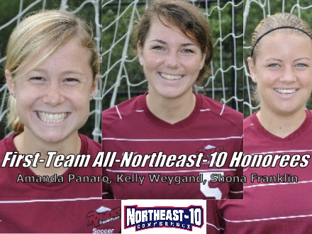 Seven Women's Soccer Players Earn All-Northeast-10 Recognition on Friday