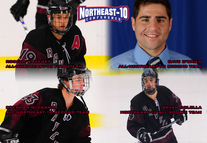 Ice Hockey Lands Three on Northeast-10 All-Conference Teams; Four Total Honored by Conference