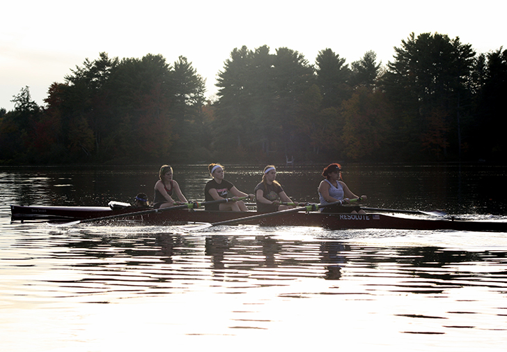 Pair of Four Boats Compete for Women's Rowing in Greater Boston Invitational