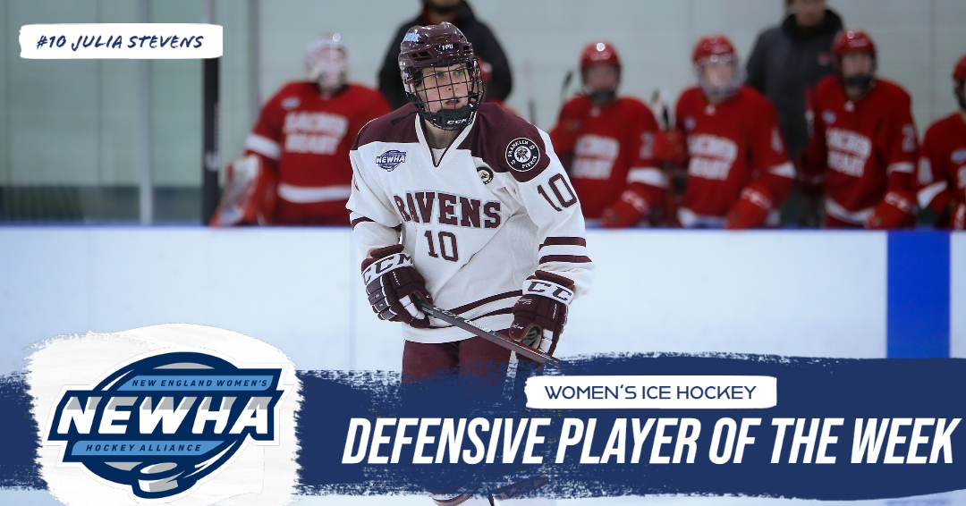 Julia Stevens Receives NEWHA Defensive Player of the Week